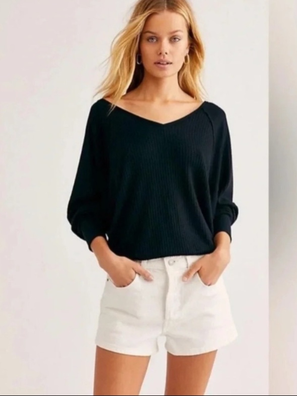 Free People Santa Clara Thermal in Black